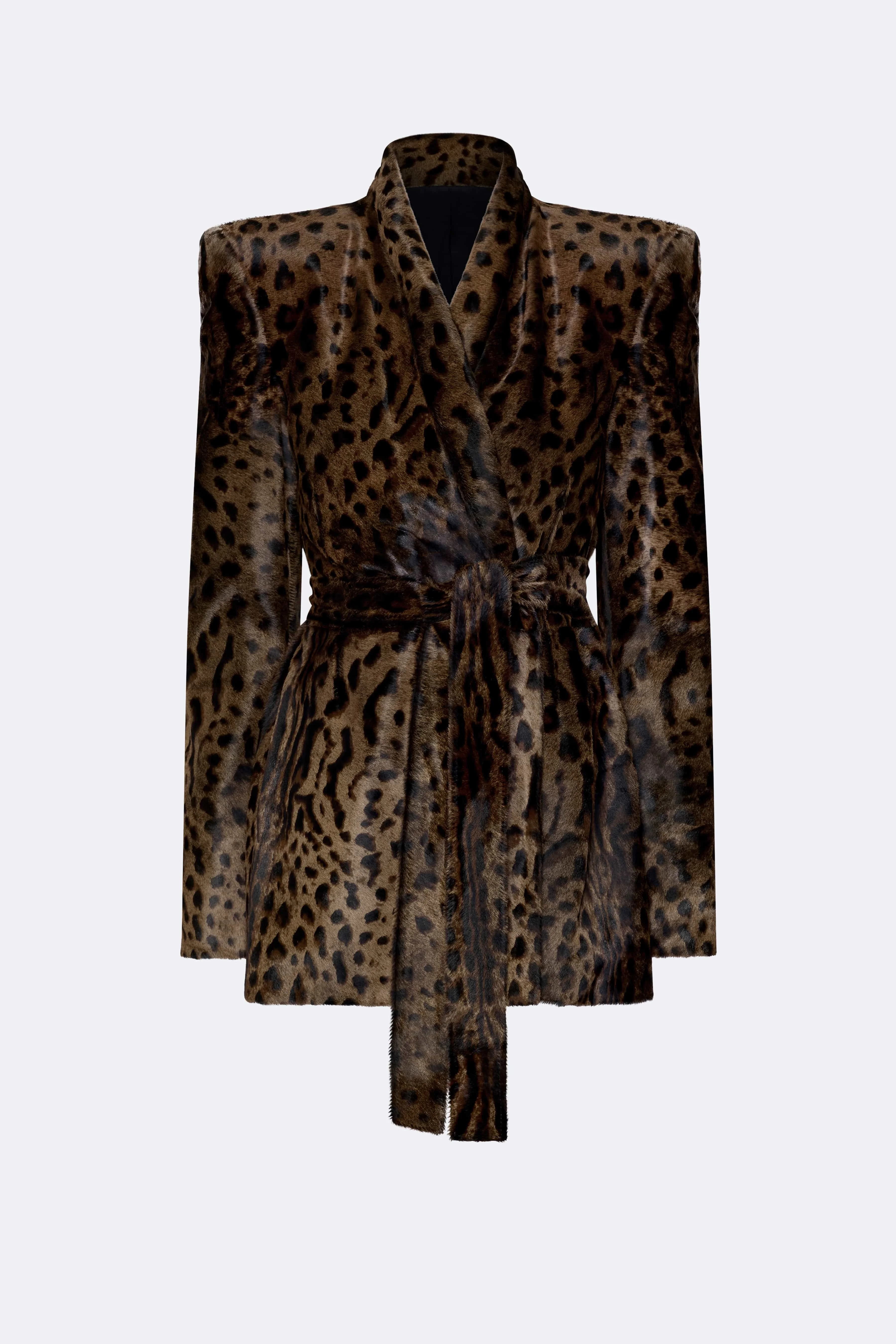 Calf Hair Belted Jacket - 1