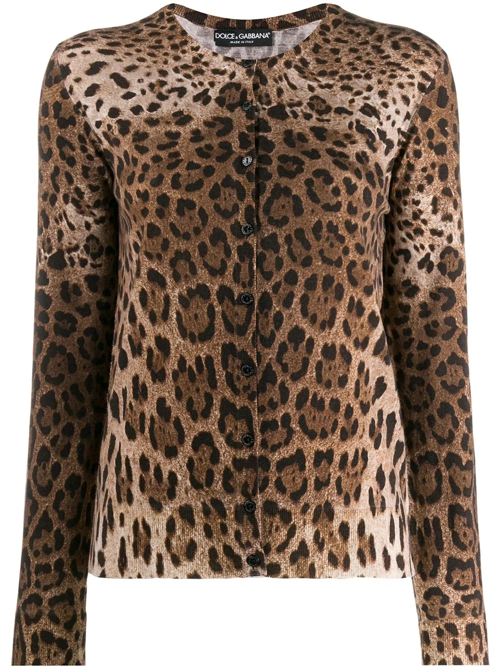 leopard print cardigan - 1