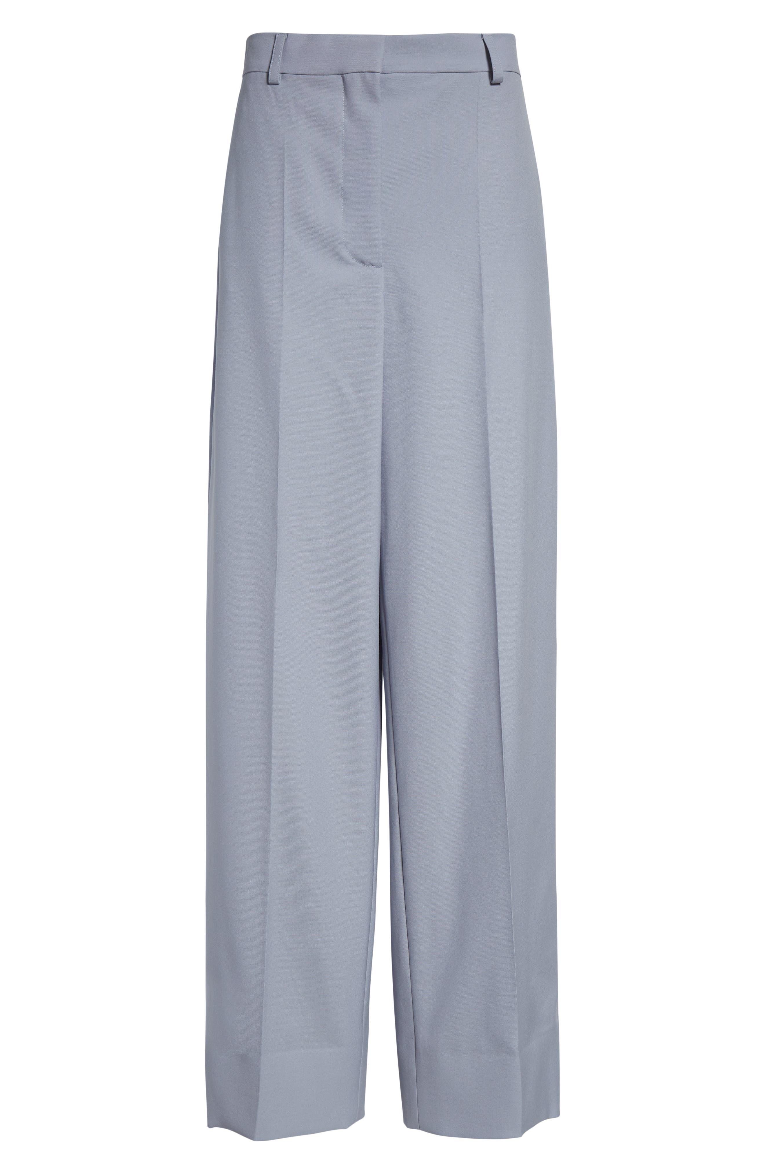 Stella McCartney Loose Straight Leg Wool Canvas Trousers in 4218 - 6