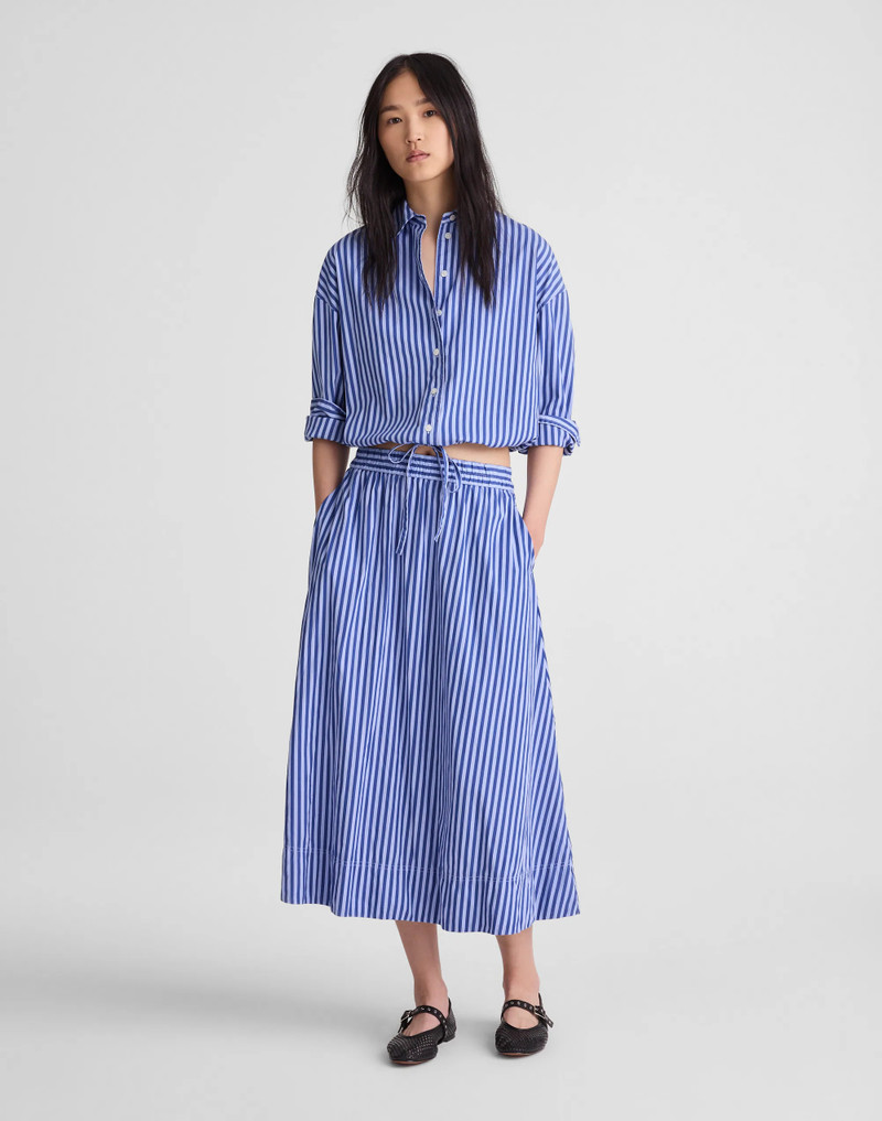 Drawstring Button-Up Shirt in Poplin 7