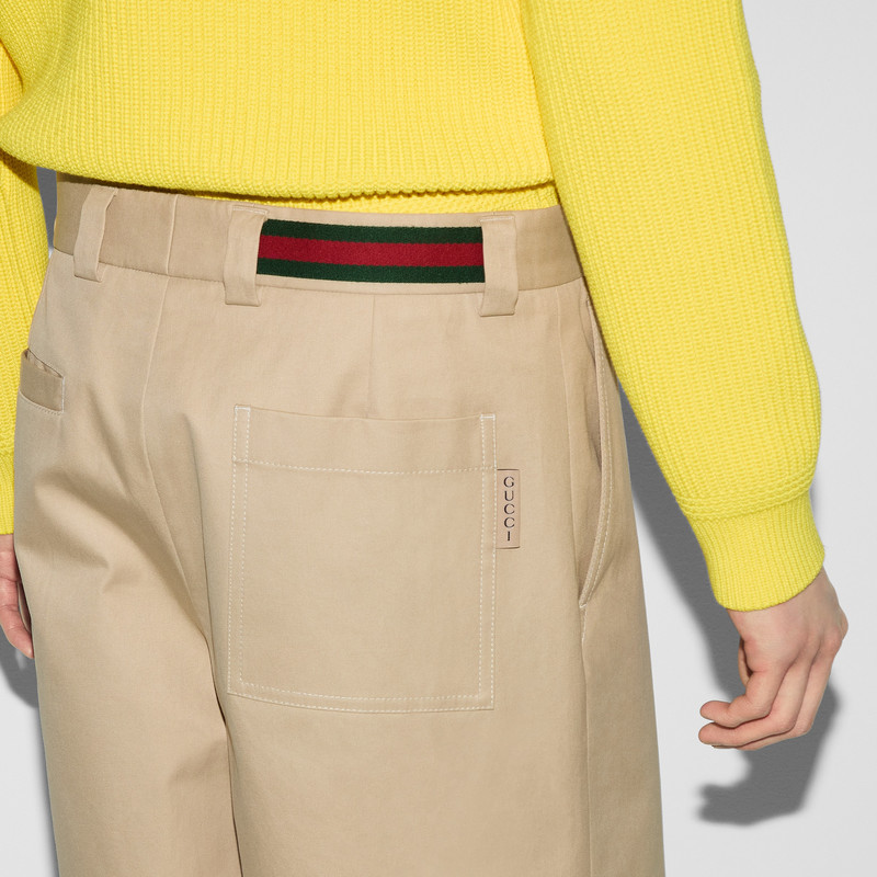 Double cotton twill shorts with Web 5