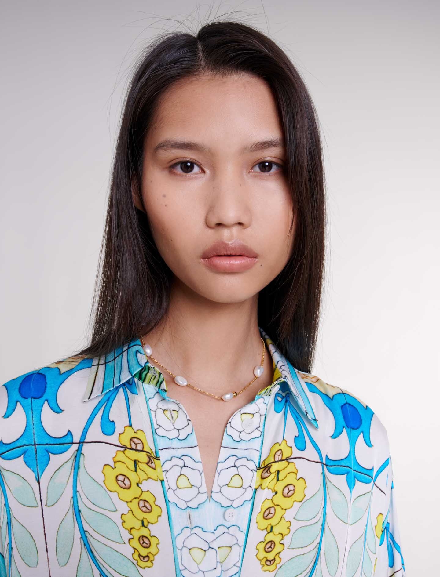 Satin-effect patterned shirt - 6