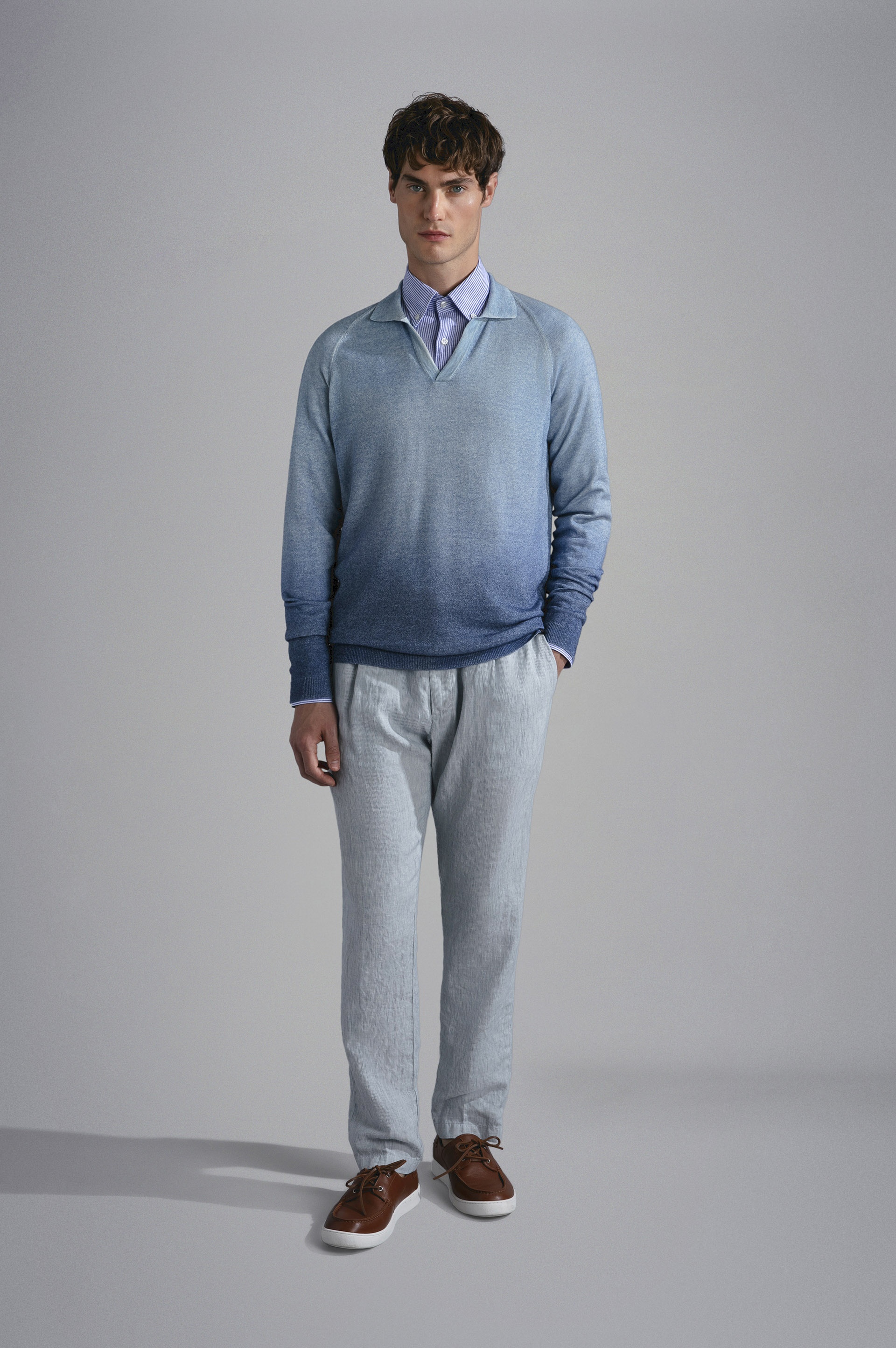LINEN CHINO TROUSERS - 2