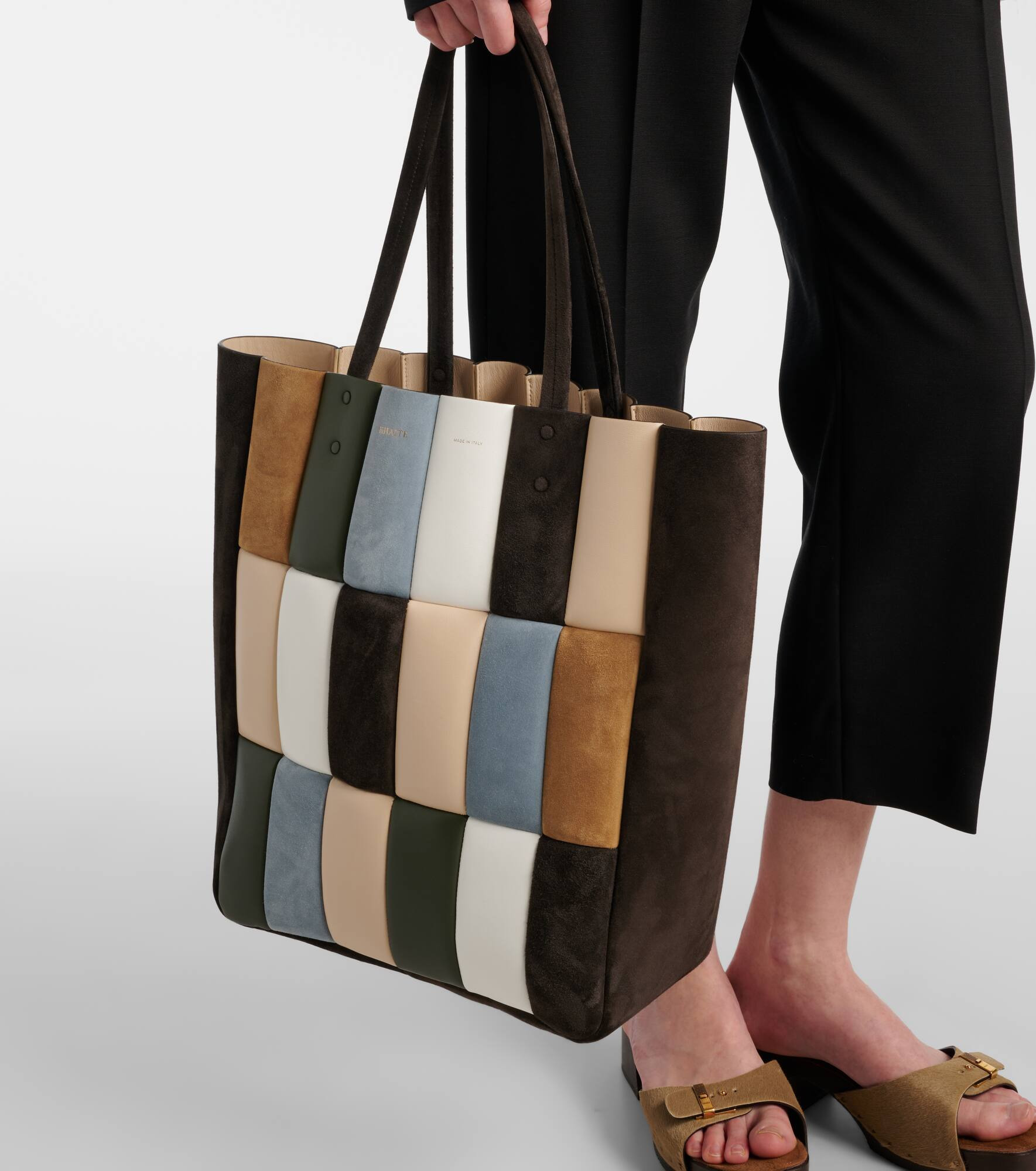 Zoe Large patchwork leather tote bag - 7