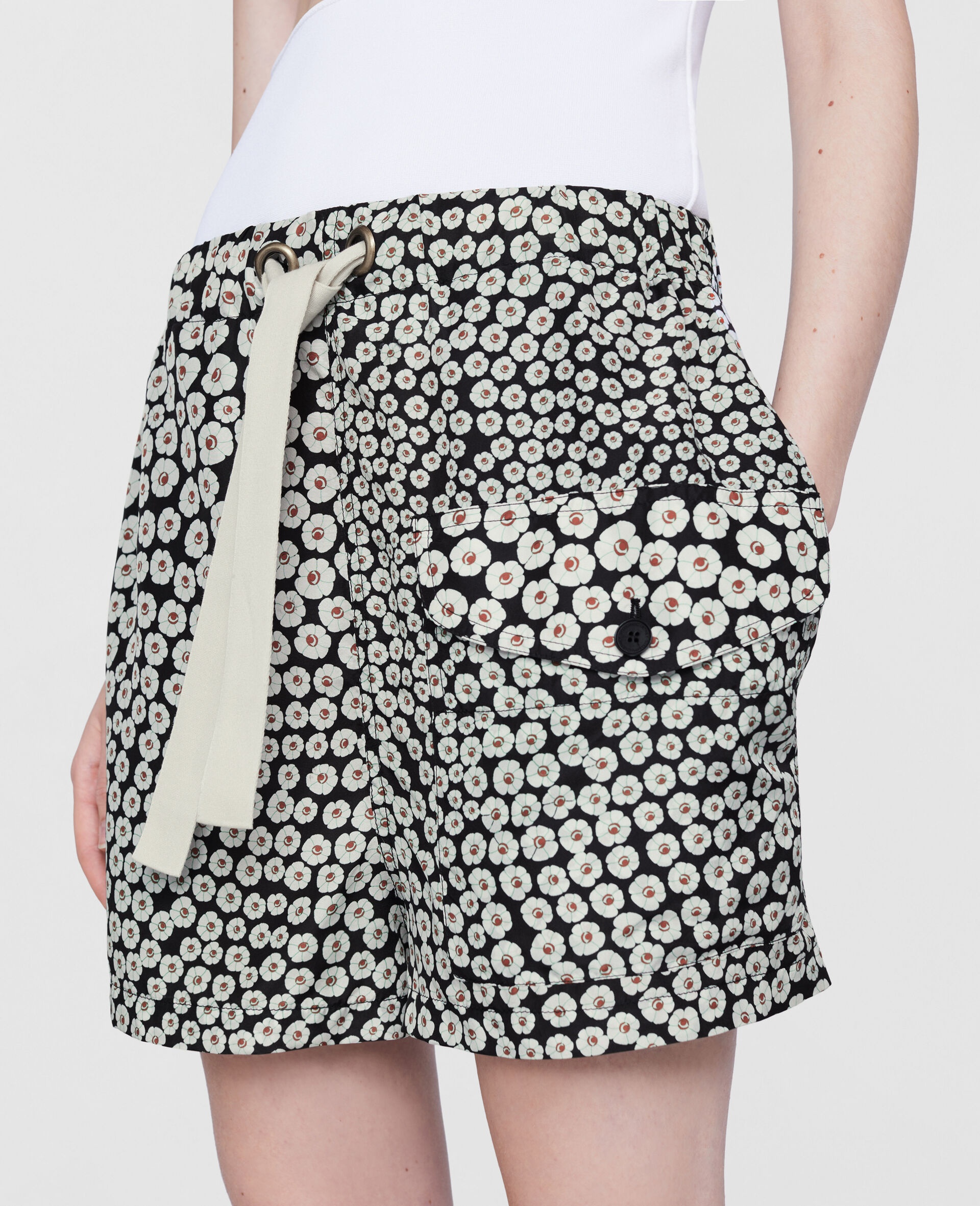 Floral Silk Shorts - 4