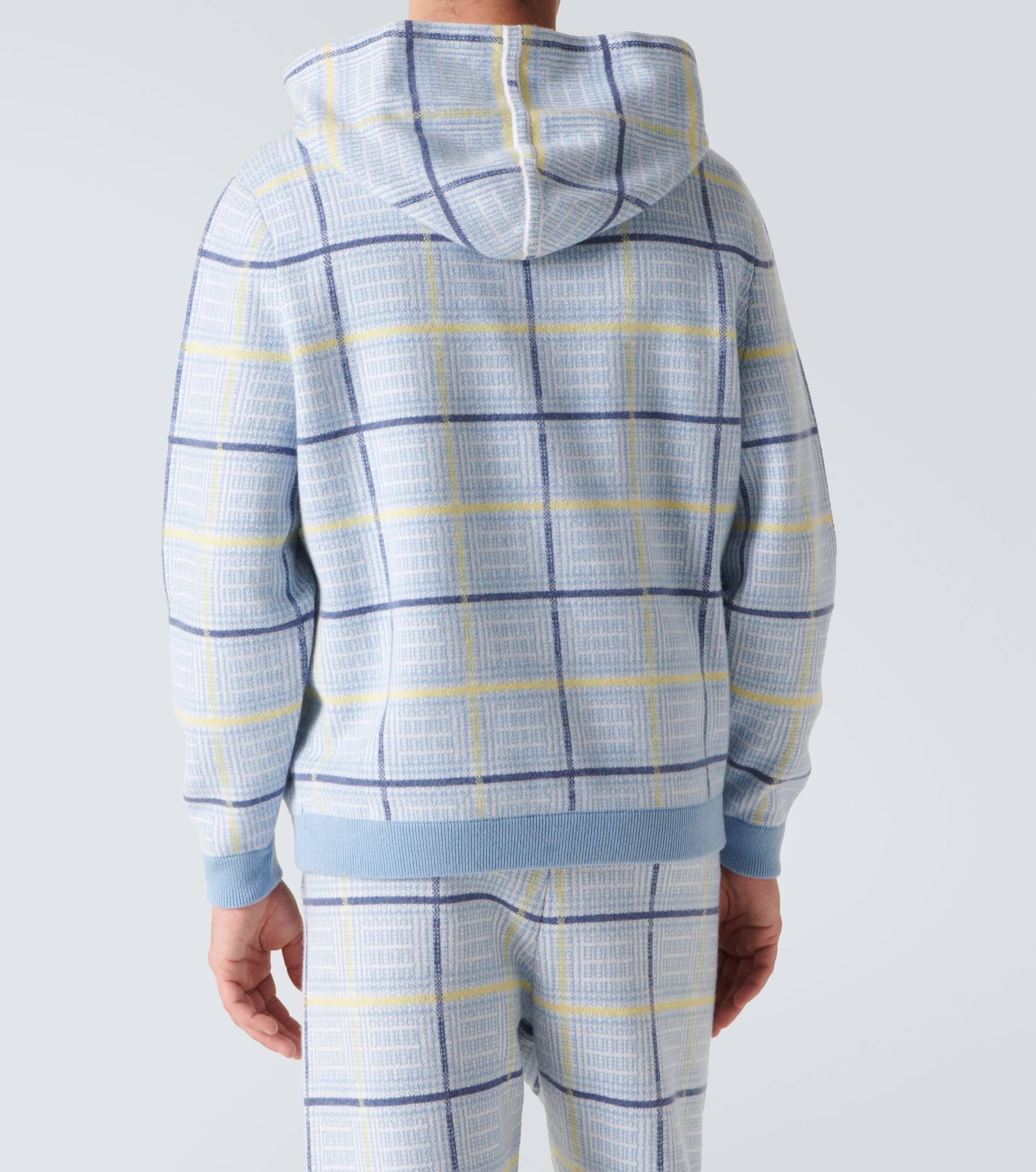 Rain tartan cashmere hoodie - 4