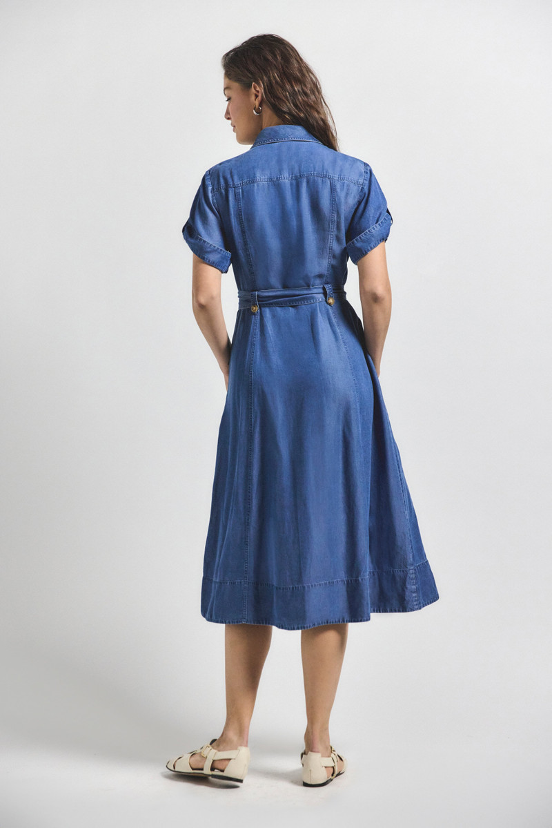 GAELLE BELTED UTILITY DRESS 4