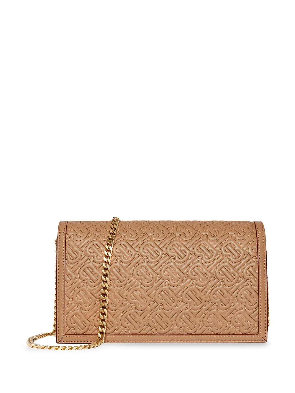 Small Quilted Monogram TB Envelope Clutch - 2