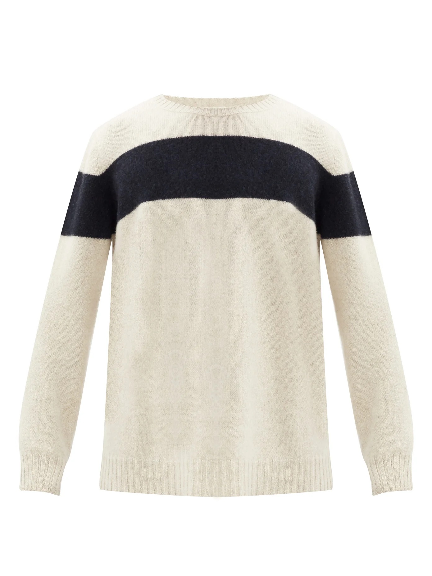 Racing-stripe cashmere sweater - 1