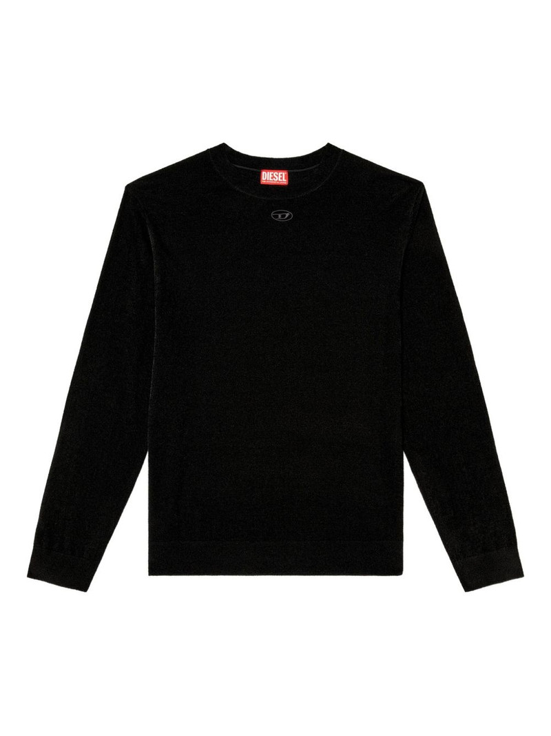 K-Cevro round-neck Oval D logo plaque sweater 1