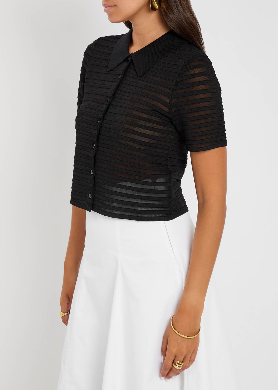 Simkhai Larken Ribbed Mesh-knit Cardigan - 2