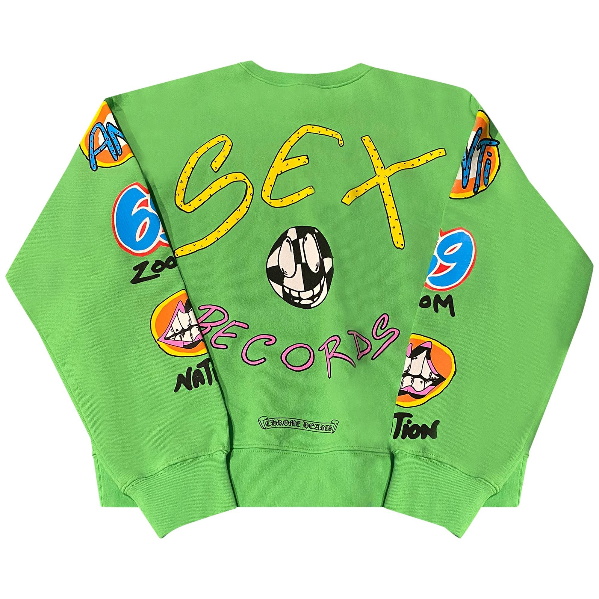 Chrome Hearts x Matty Boy Sex Records Crewneck 'Green' - 2