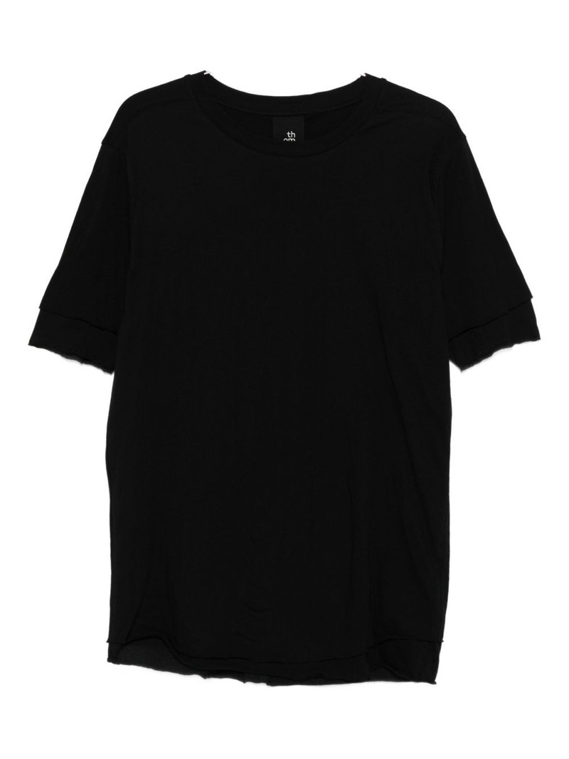 raw-edge crew-neck T-shirt 1