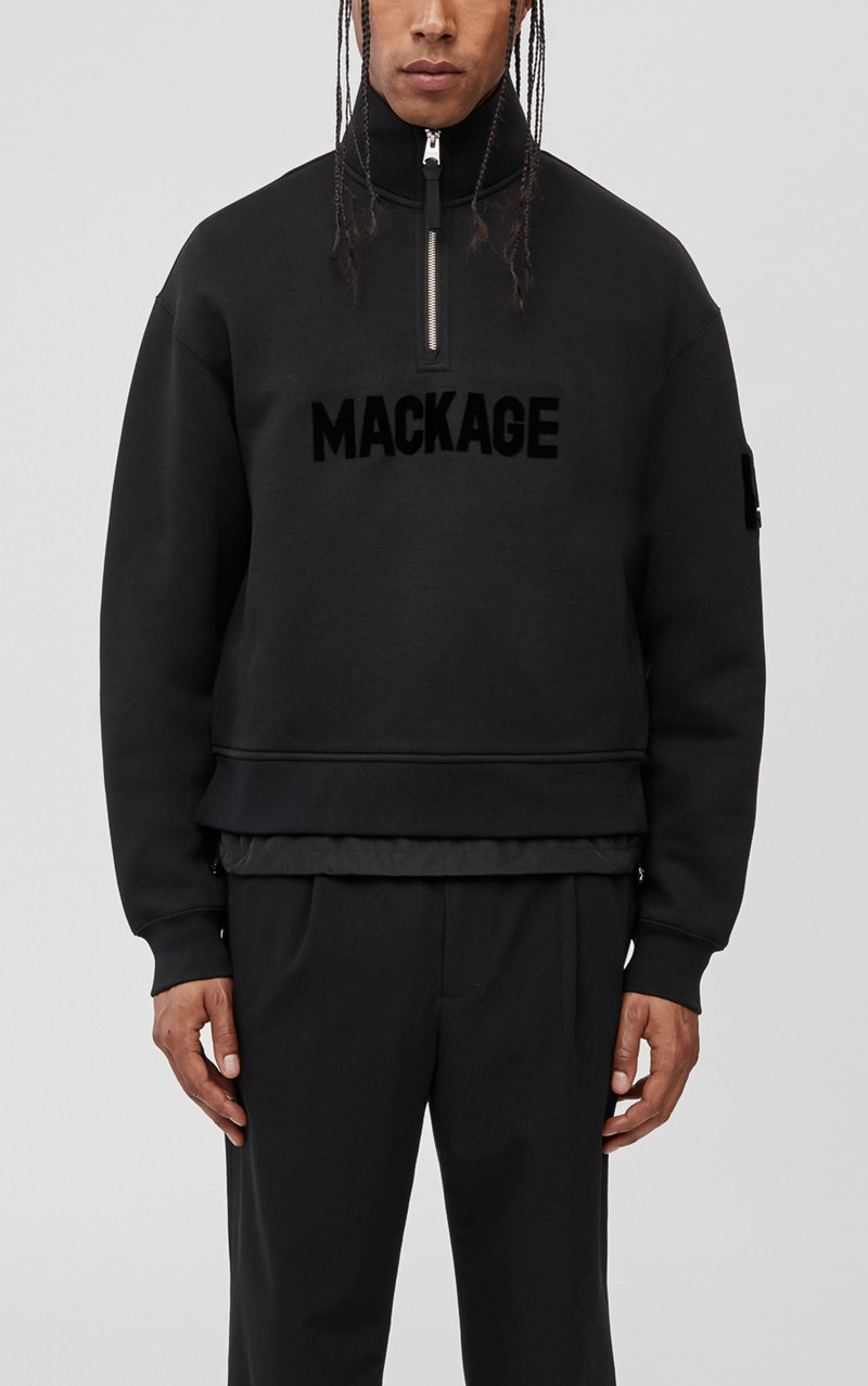 MACKAGE BRANDO Double-face jersey pullover outlook