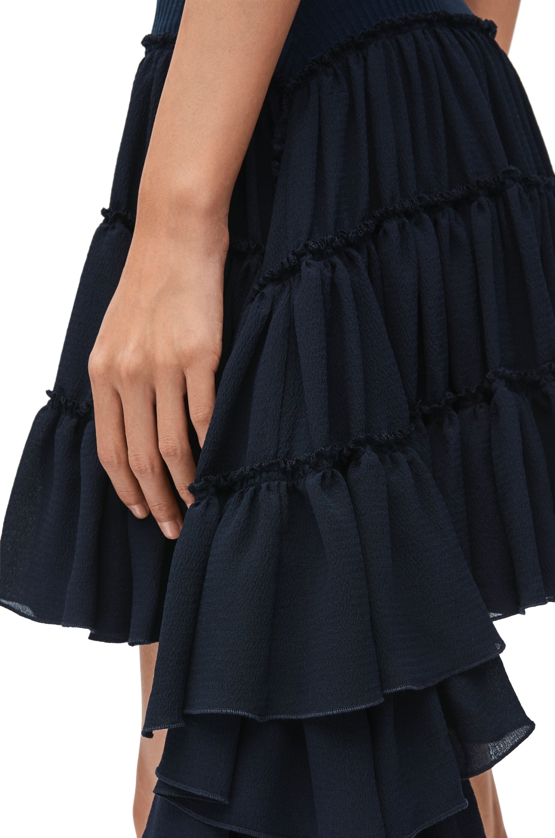 Ruffled skirt in silk - 5