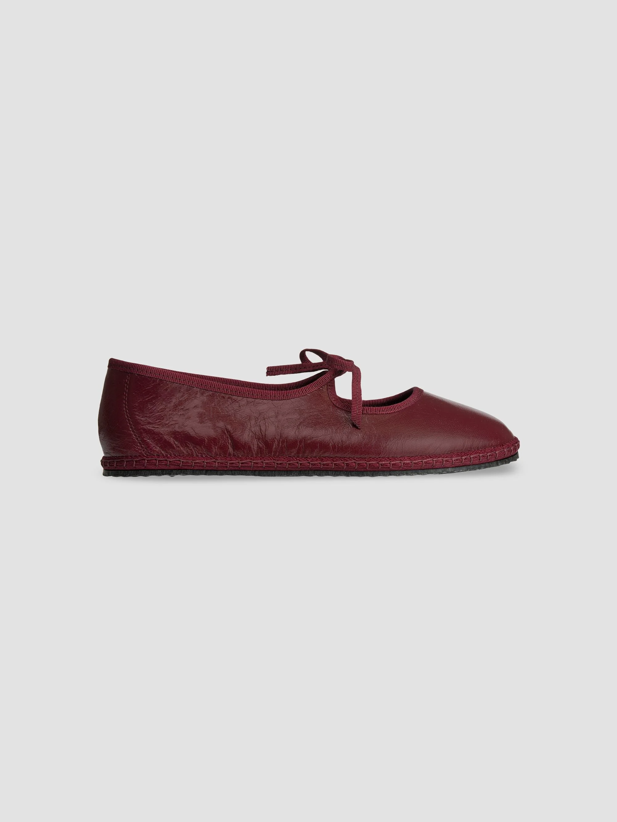 Women's Brigitte Leather Mary Janes - Burgundy - 1