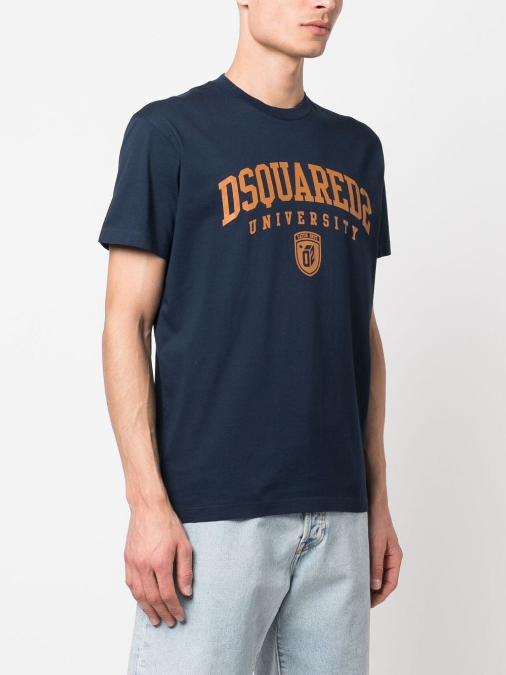 logo-print cotton T-shirt - 3