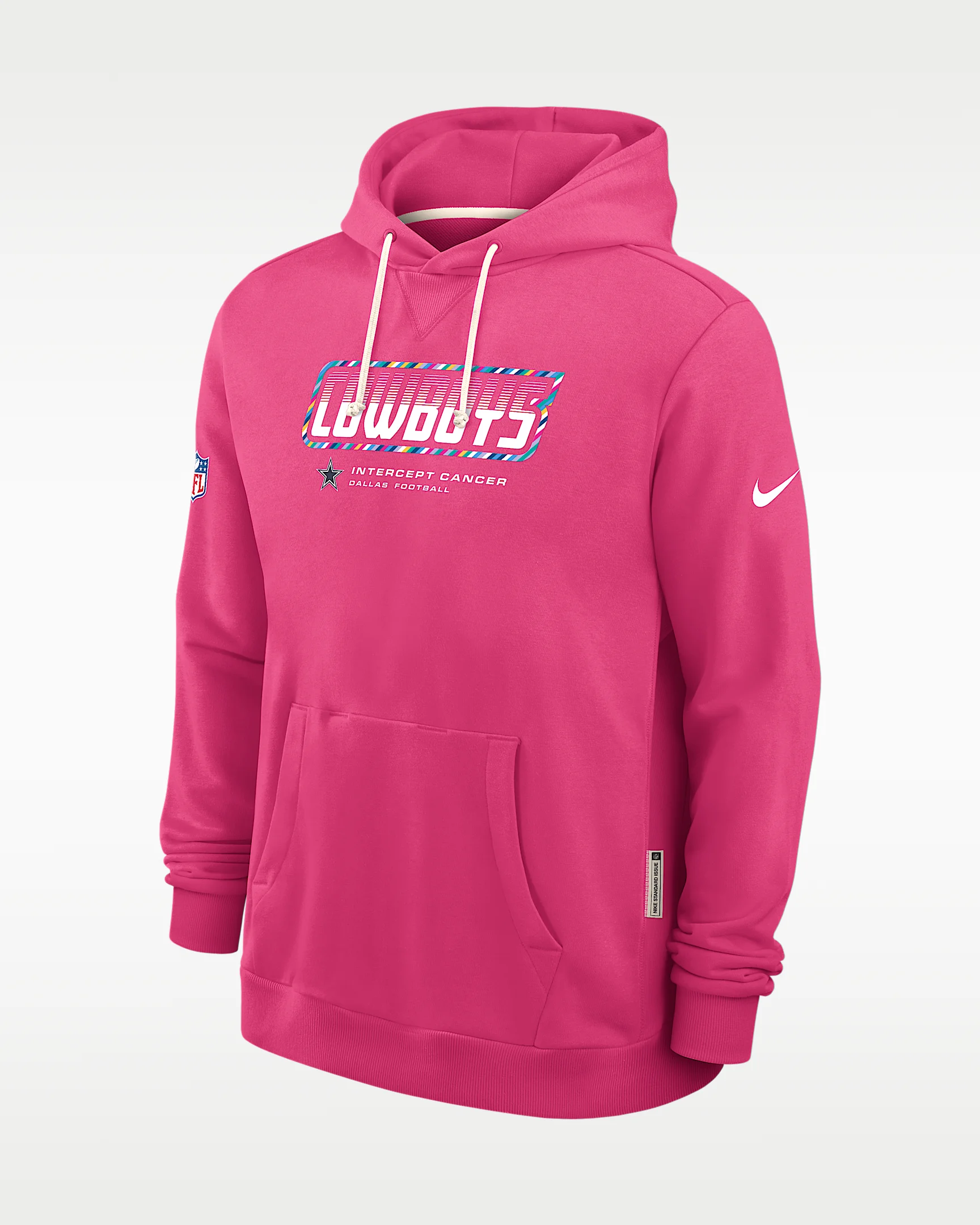 Dallas Cowboys Crucial Catch Sideline Standard Issue Men's Nike Dri-FIT NFL Pullover Hoodie - 1