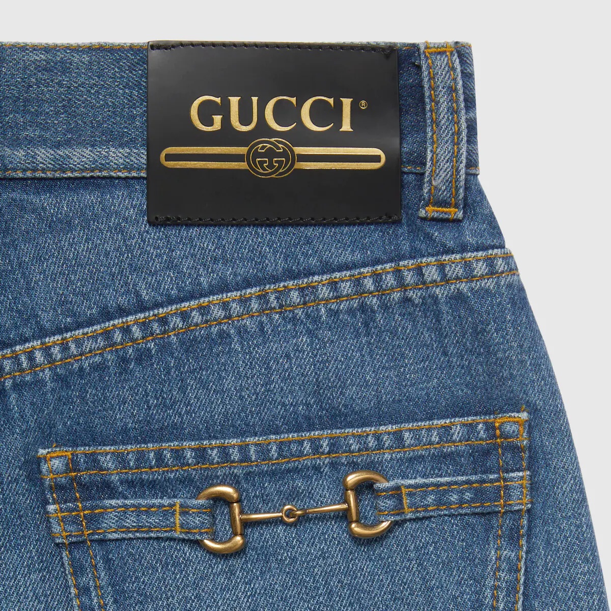Denim shorts with Horsebit details - 7