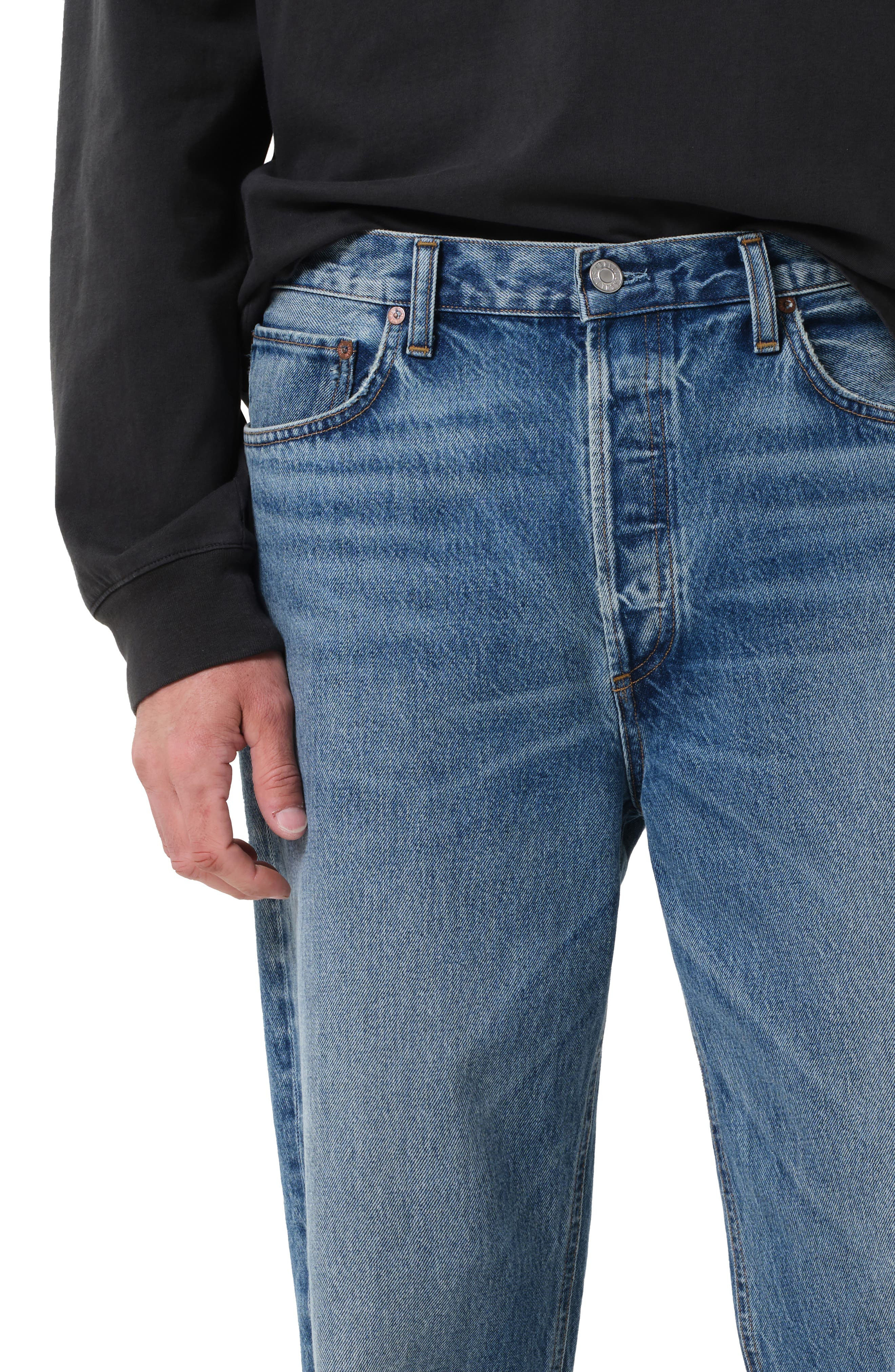 AGOLDE '90s Mid Rise Relaxed Straight Leg Jeans in Friction at Nordstrom - 4
