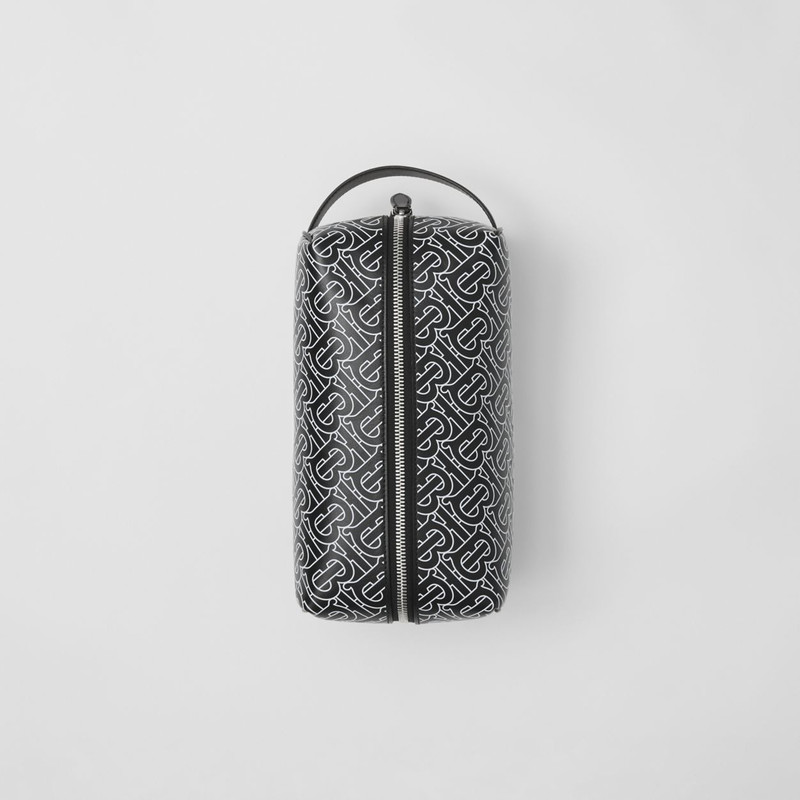 Monogram Print Leather Travel Pouch 4