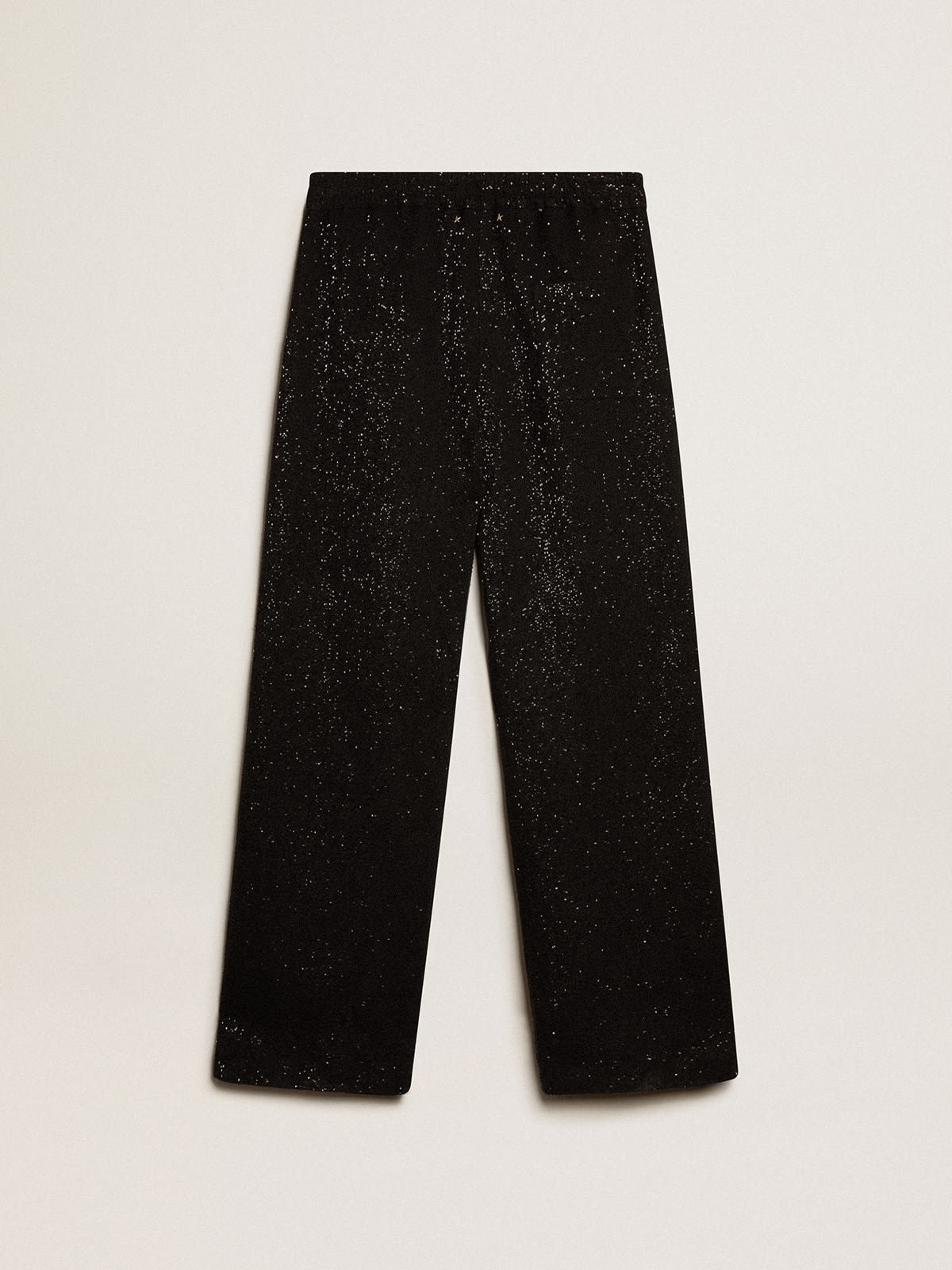 Men’s black joggers in linen blend with sequins - 5