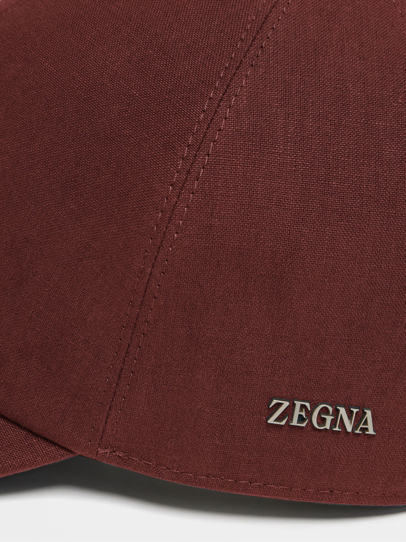 ZEGNA BRICK RED OASI LINO BASEBALL CAP outlook