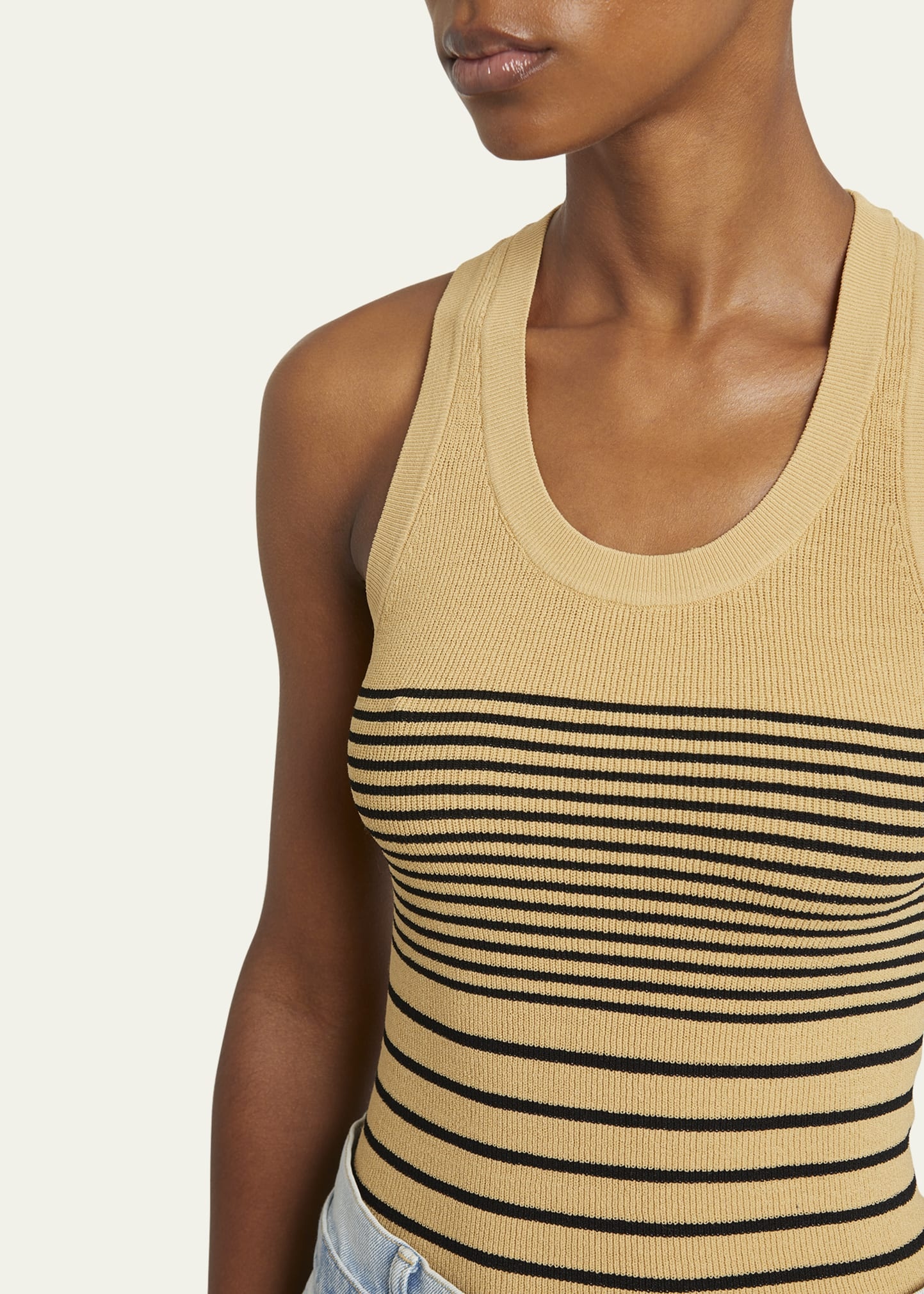 Roberts Stripe Ribbed Matte Tank Top - 5