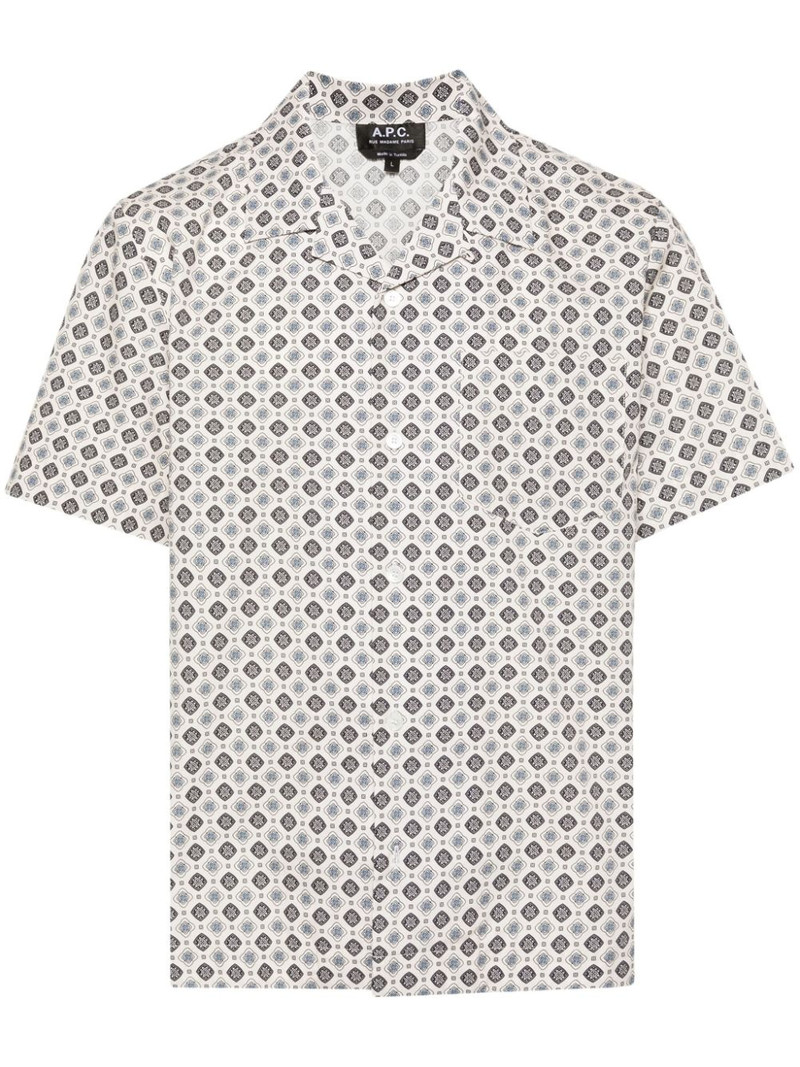 Lloyd geometric-print cotton shirt - 1