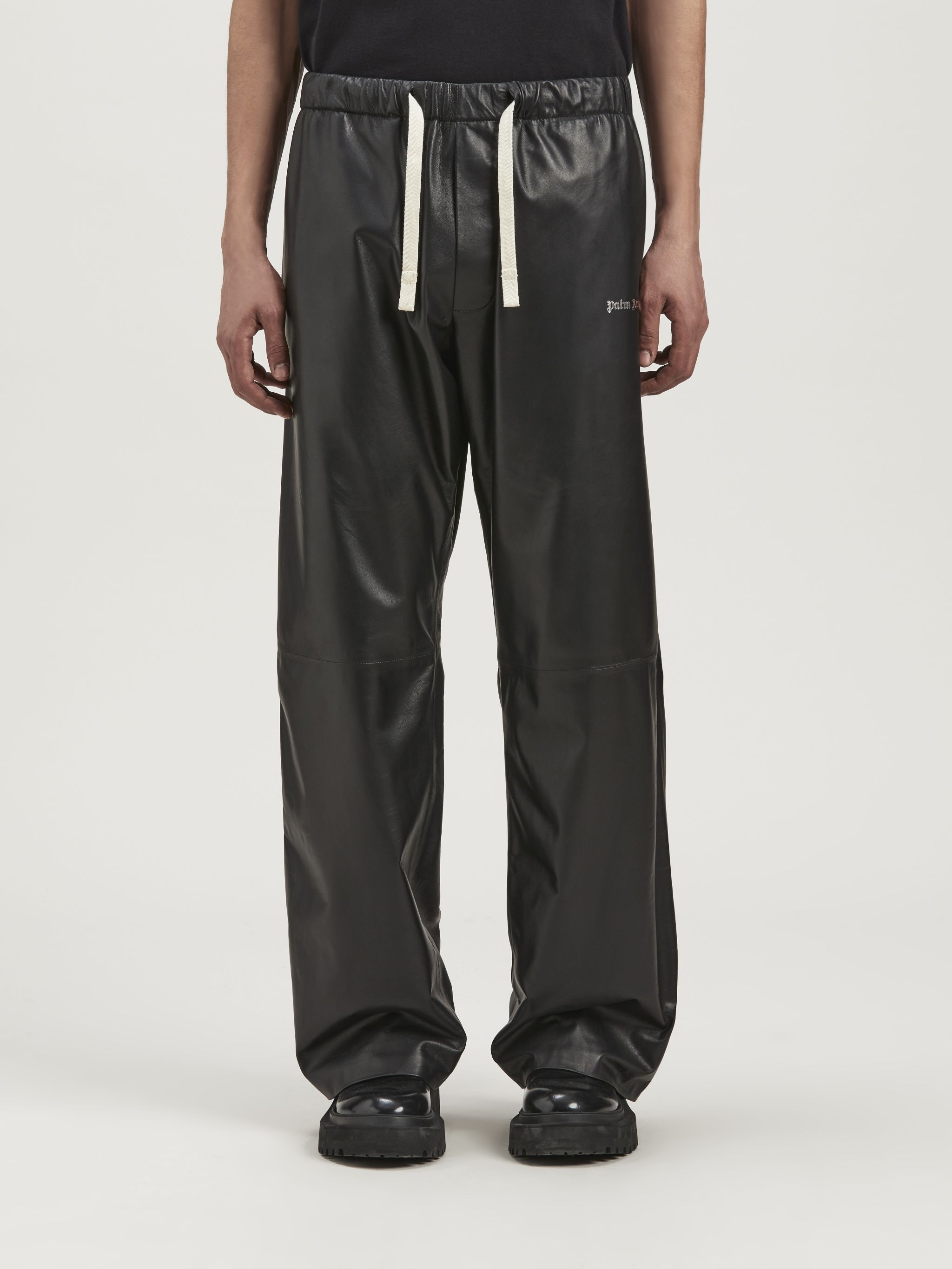 Classic Logo Leather Pants - 3