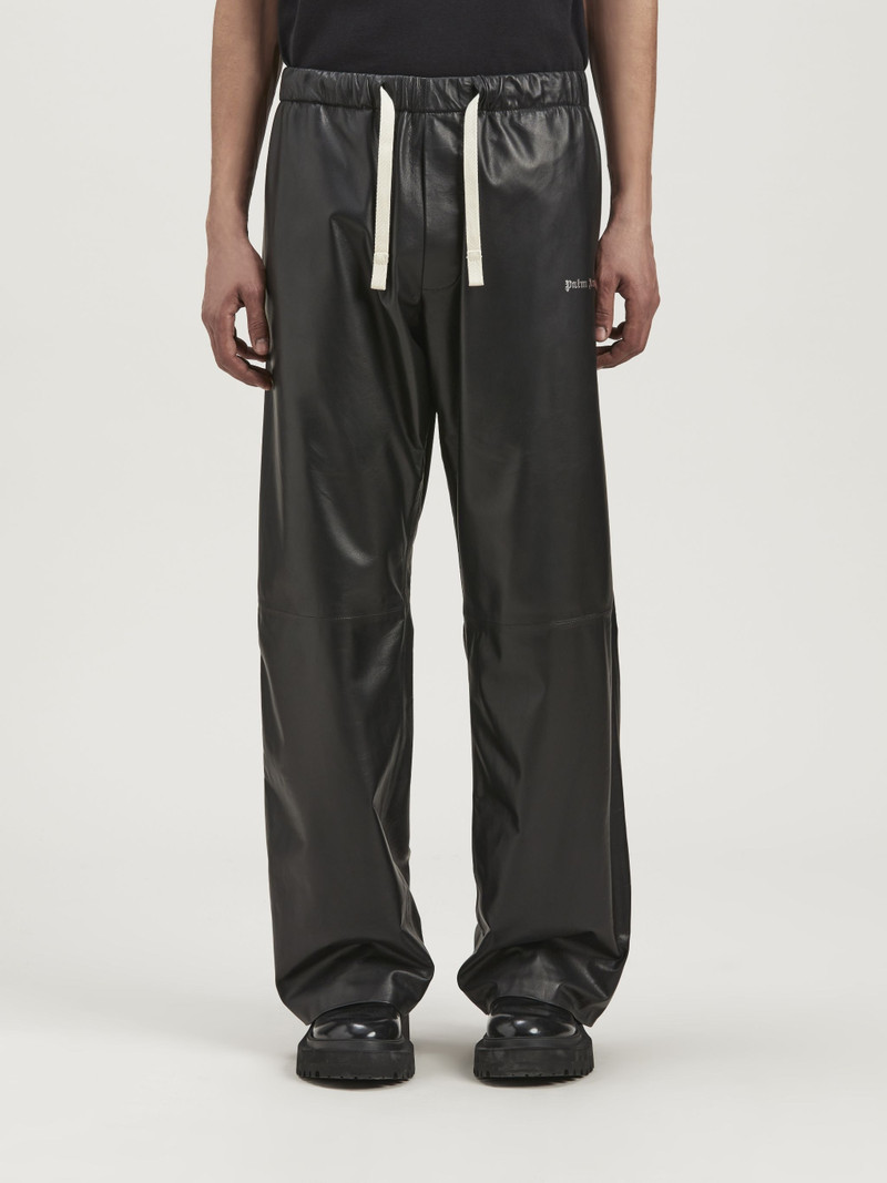 Classic Logo Leather Pants 3