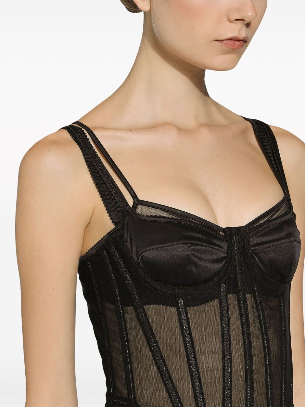 sheer cotton bustier dress - 5