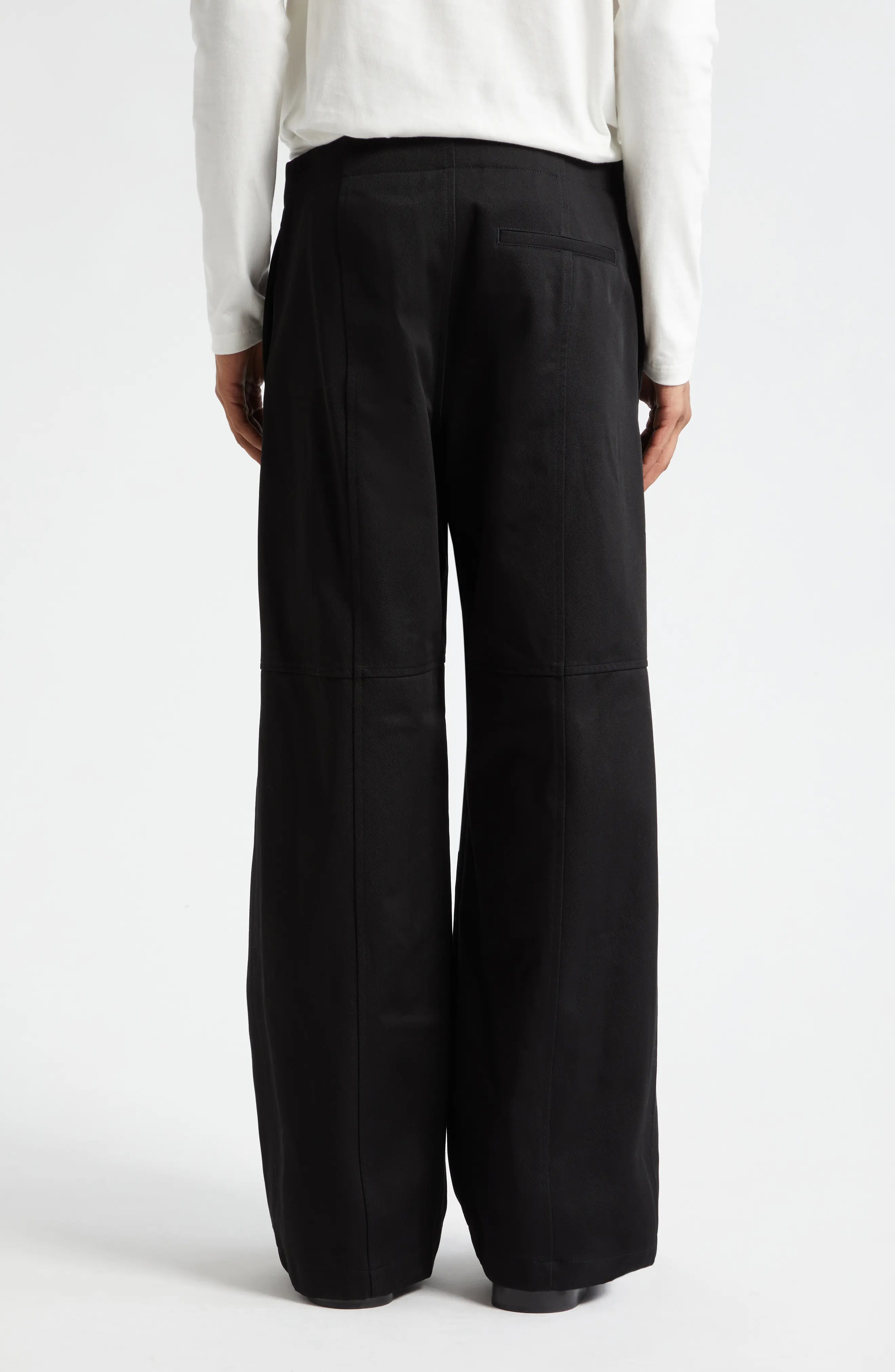 Zip Detail Cotton Pants - 3