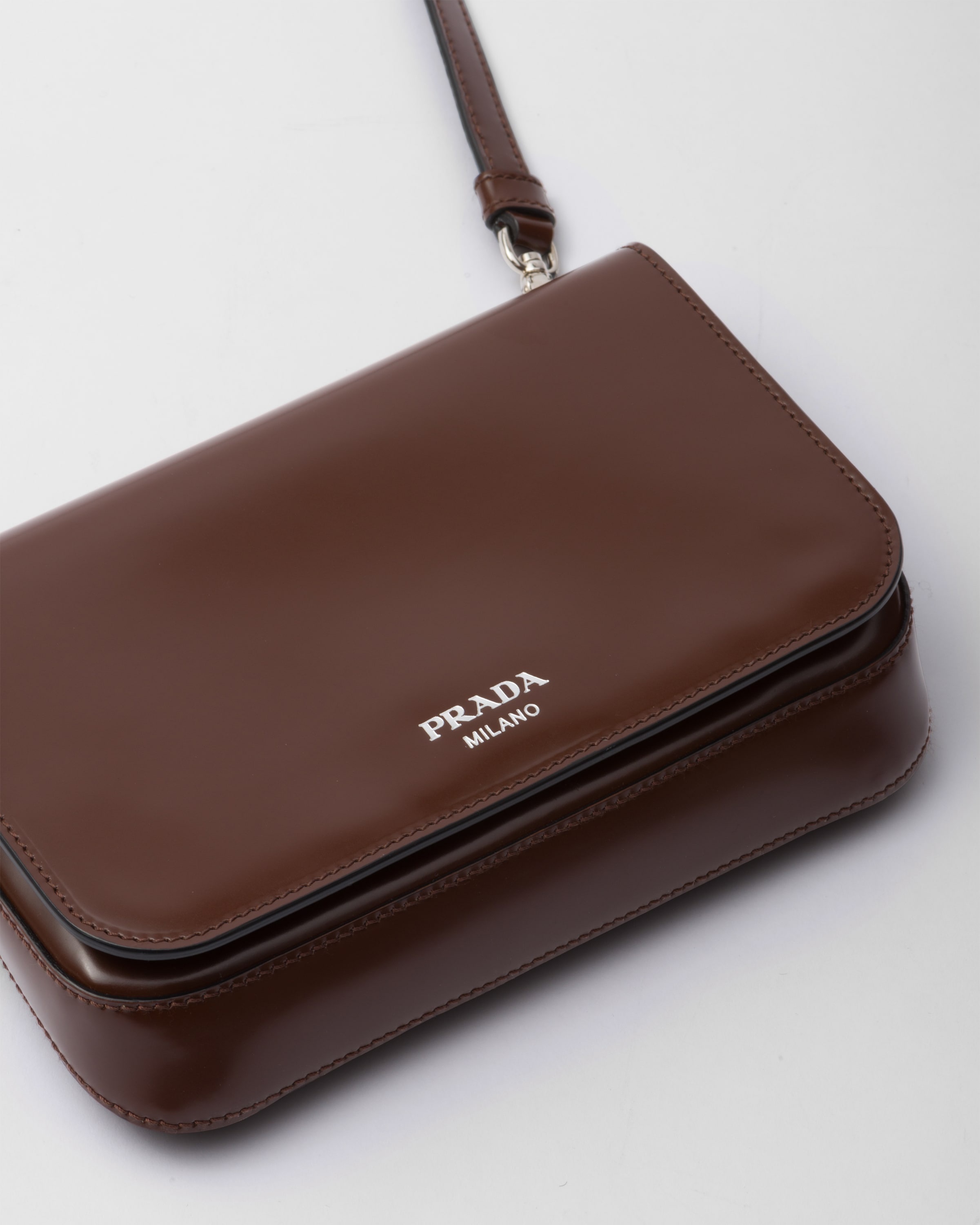 Brushed leather mini-bag with shoulder strap - 5