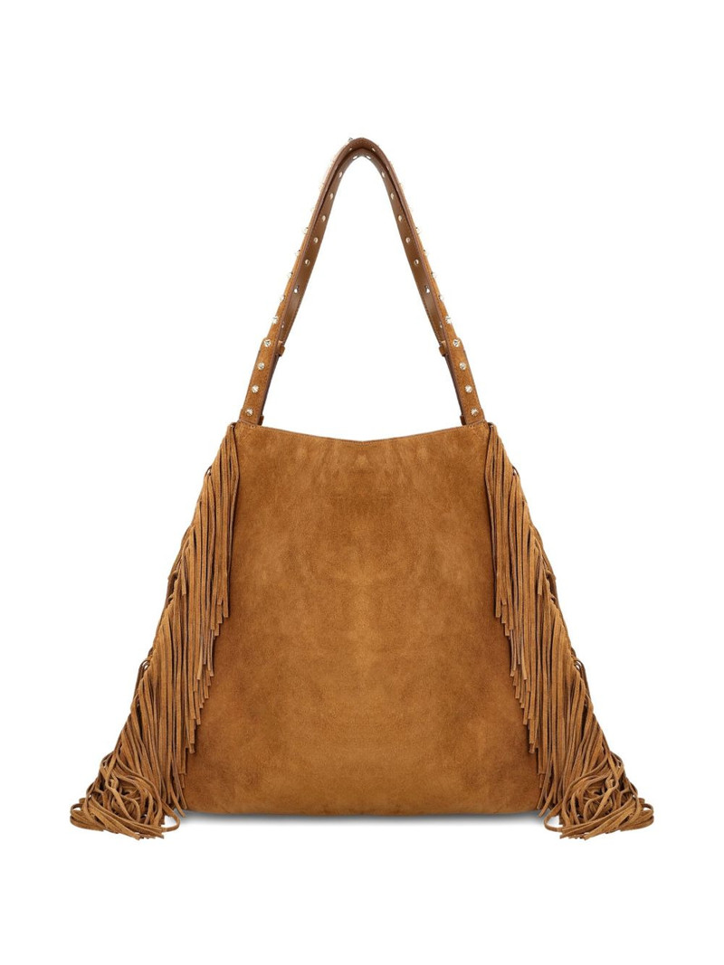 Christian Louboutin fringe-detail suede backpack outlook