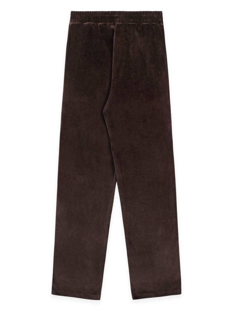 Sporty & Rich Script-logo velour track pants outlook