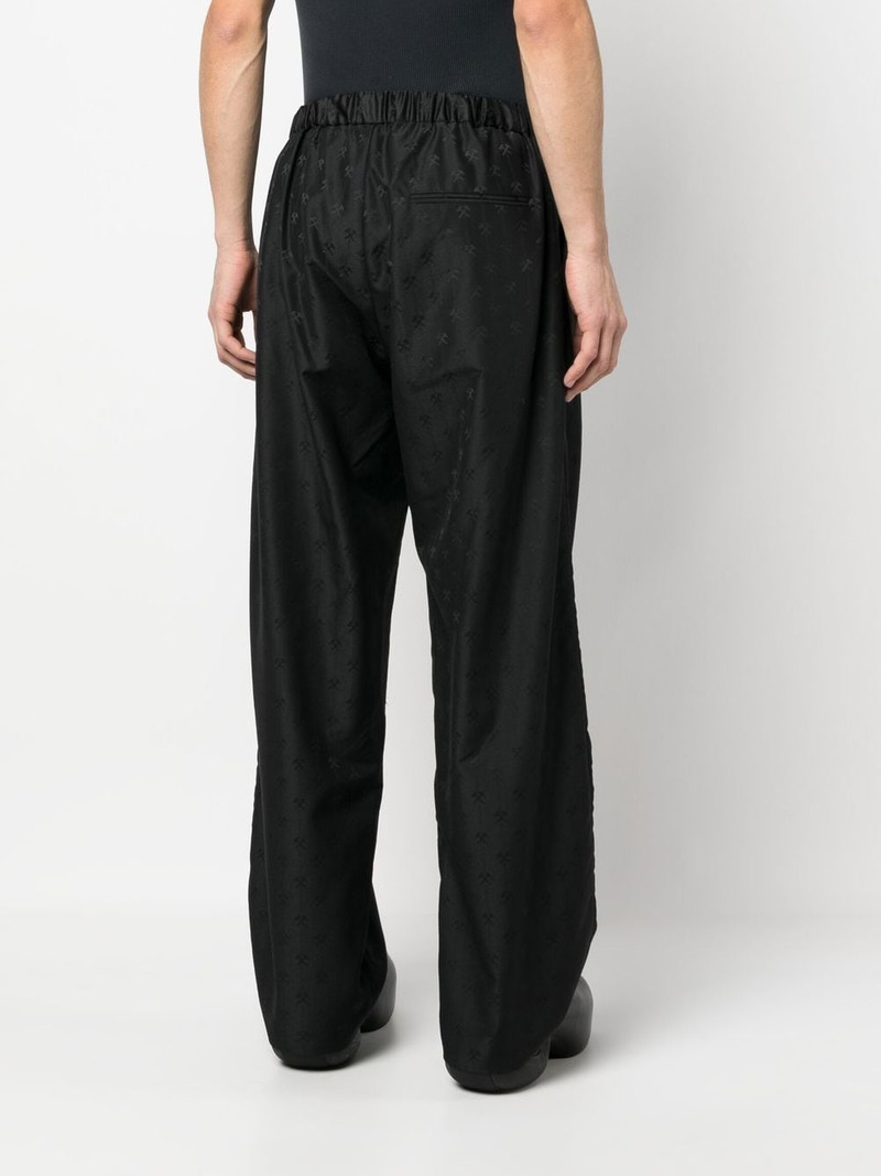 hammer-jacquard straight-leg trousers 4