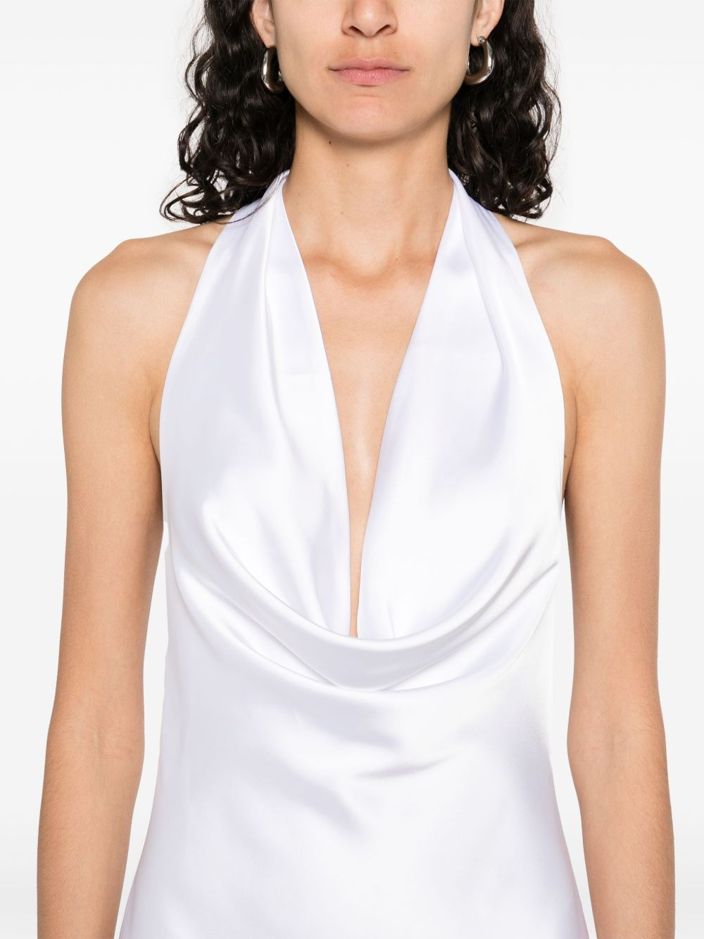 halter drape gown - 5