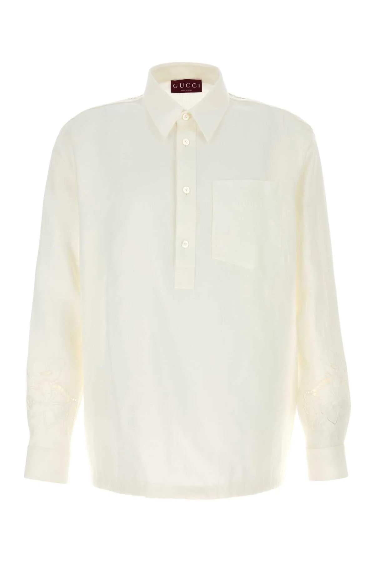 Gucci Linen Polo Shirt — White - 1