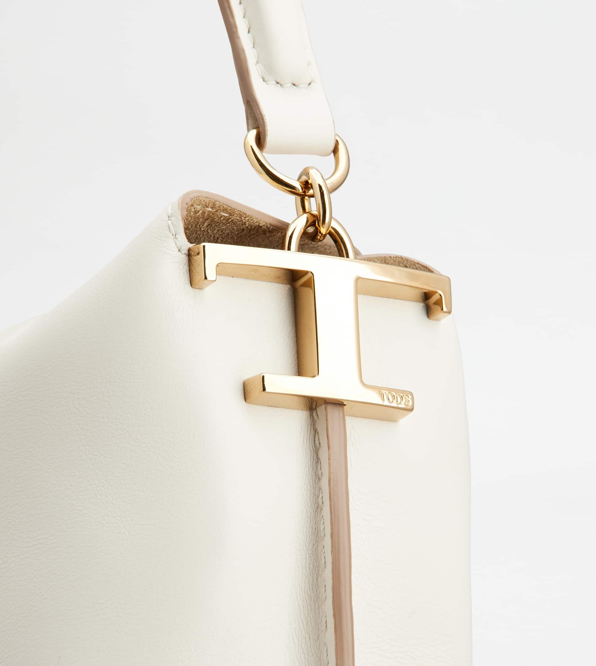 HOBO BAG TOD'S T CASE IN LEATHER LARGE - OFF WHITE - 6
