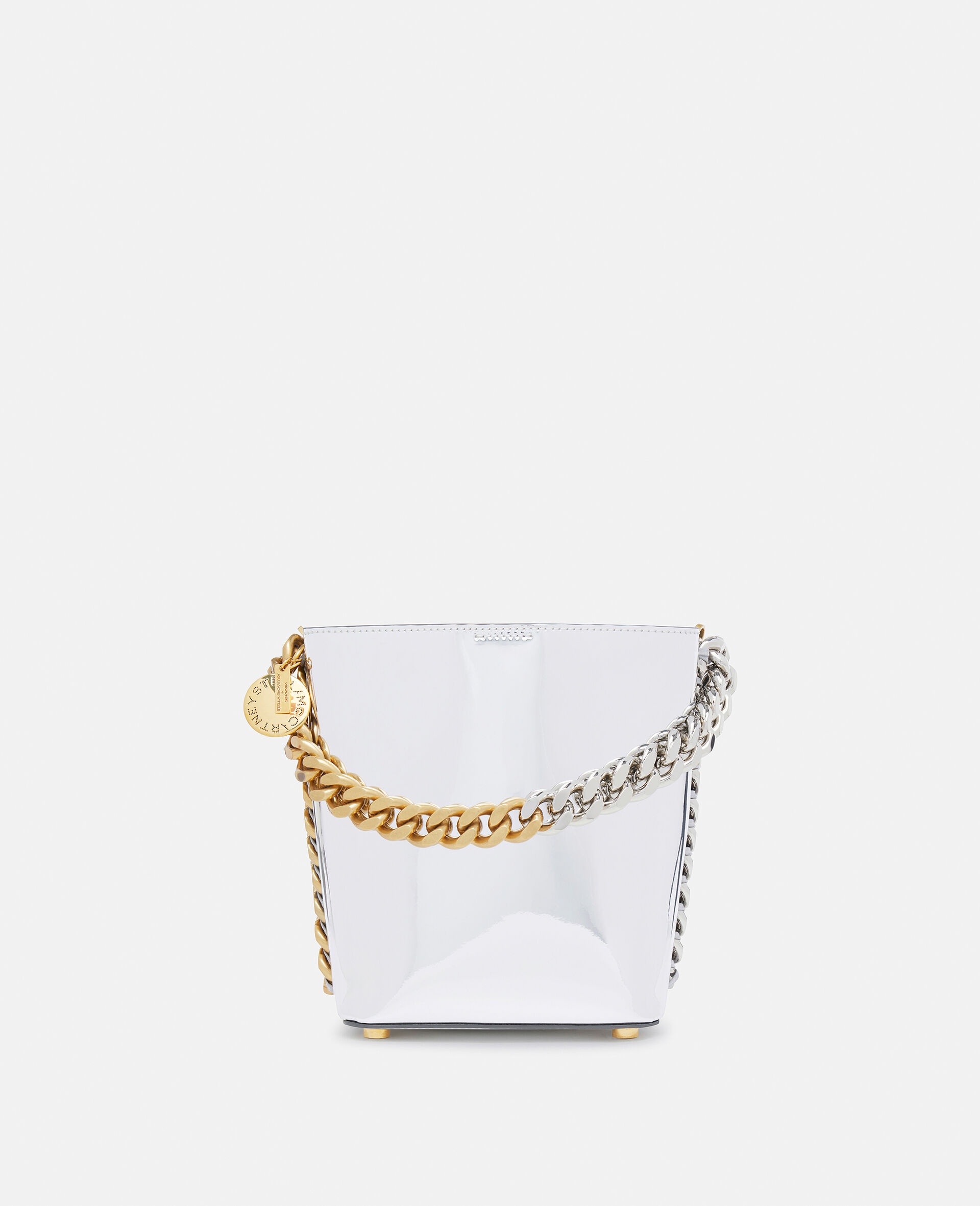 Frayme Mirrored Chrome-Finish Bucket Bag - 1