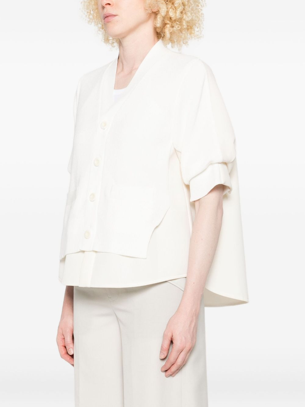 button-front layered shirt - 3