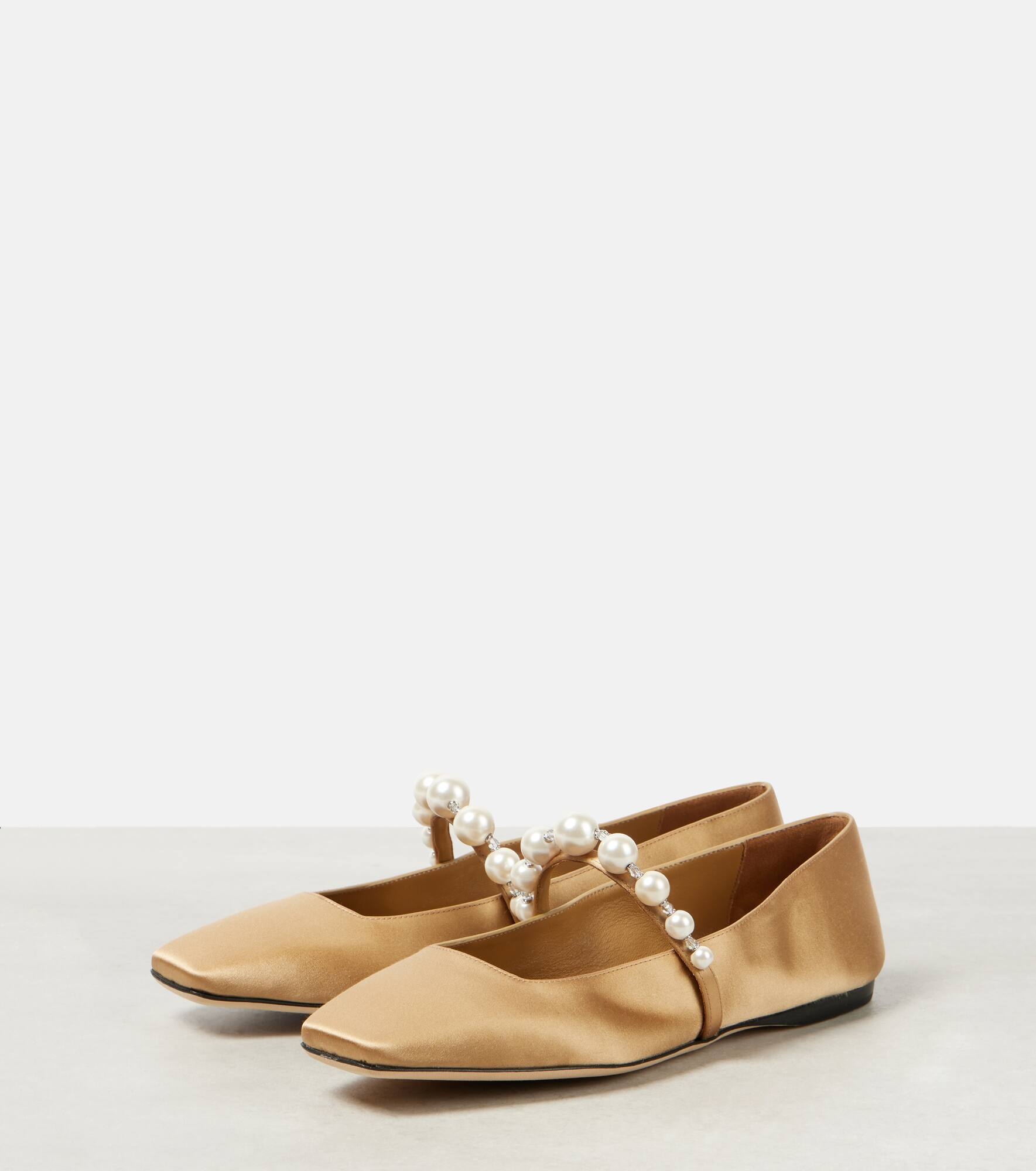Ade embellished satin Mary Jane flats - 4