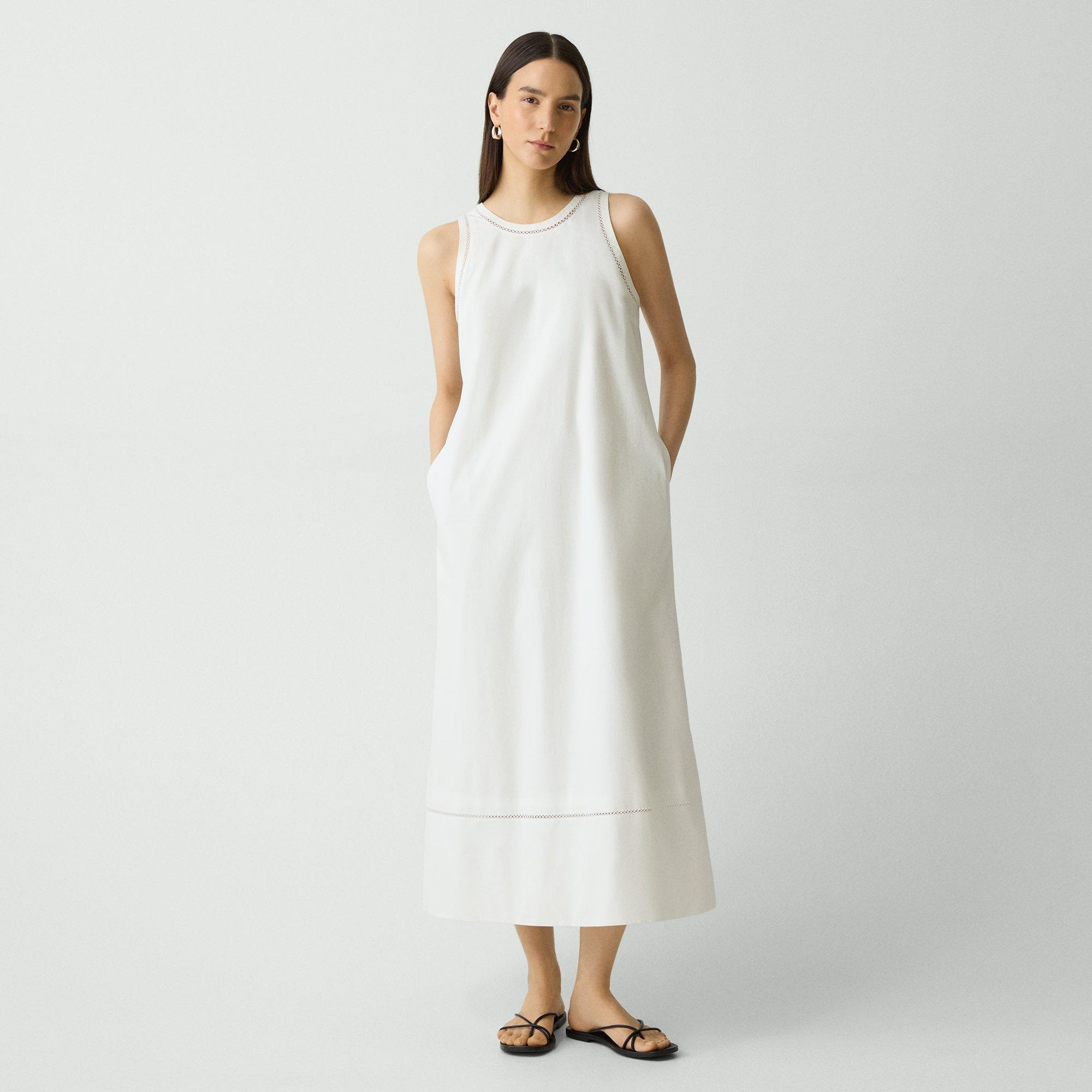 Maxi Tank Dress in City Poplin - 2