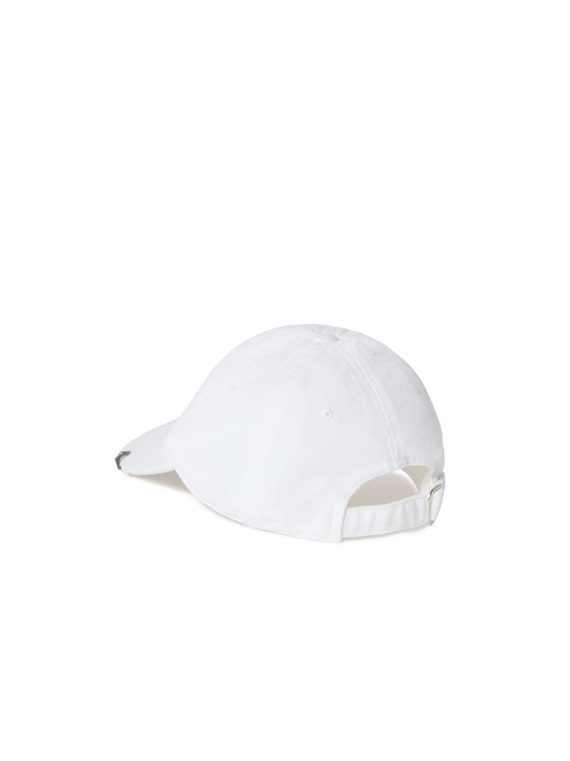 Off-White White/beige Distressed Denim Baseball Cap outlook