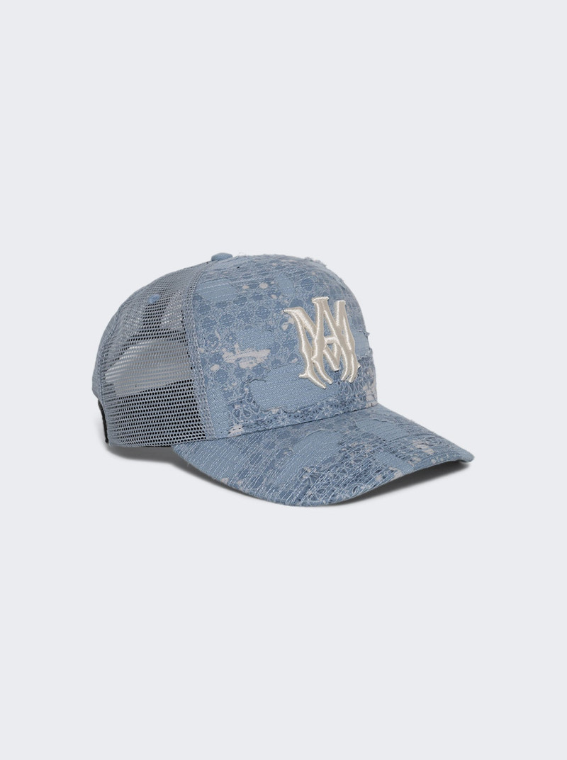 AMIRI Bandana Repair Trucker Hat Ashley Blue outlook