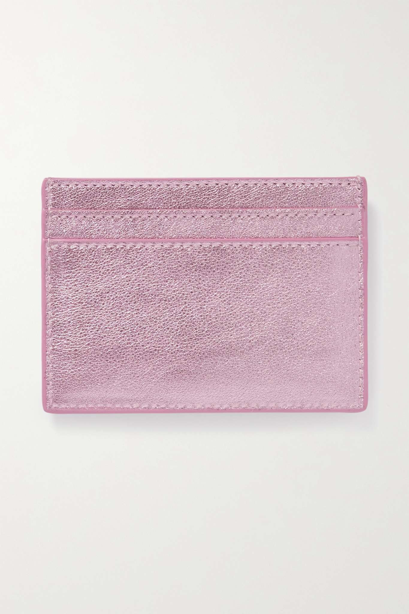 Monogramme metallic textured-leather cardholder - 2