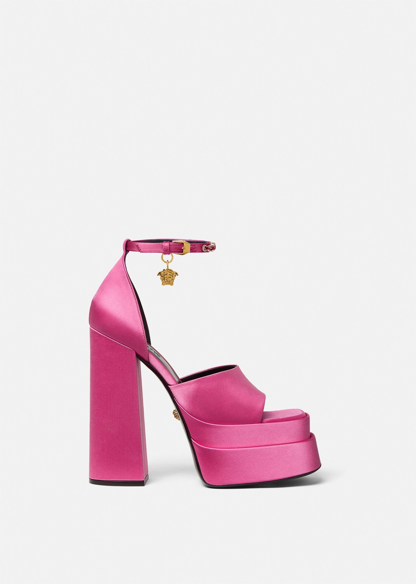 Versace Medusa 110mm satin sandals - Purple