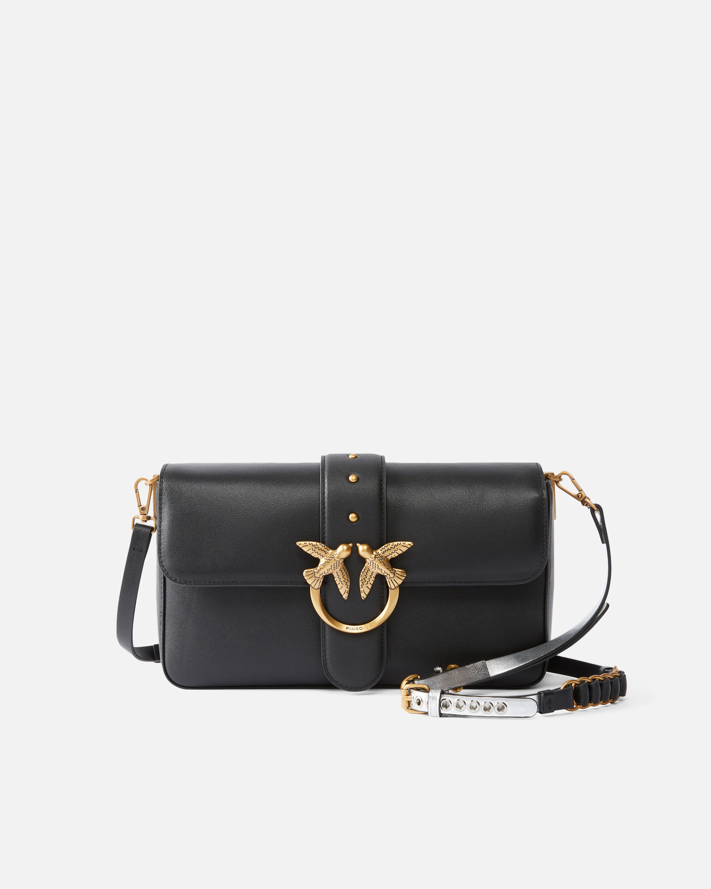LOVE BAG ONE SLOUCHY MEDIUM HANDBAG IN LEATHER WITH TWO STRAPS - 1