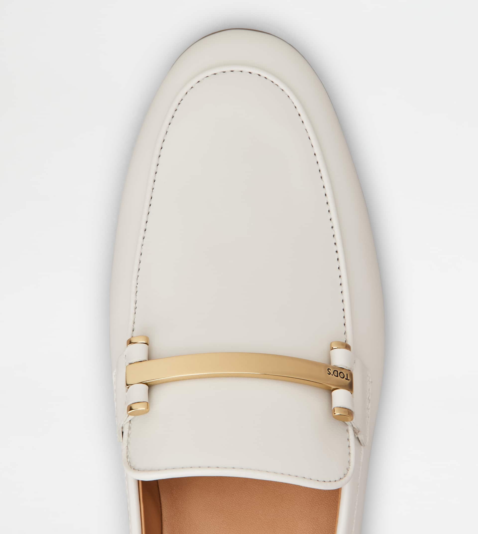 LOAFERS IN LEATHER - WHITE - 5